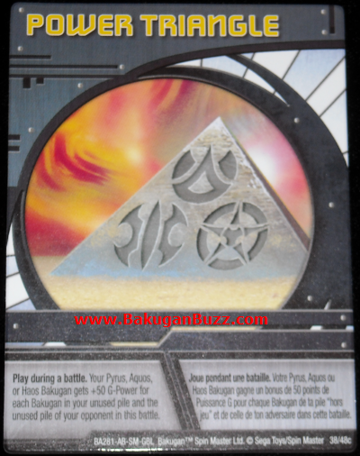 Power Triangle 38 48c Bakugan 1 48c Card Set